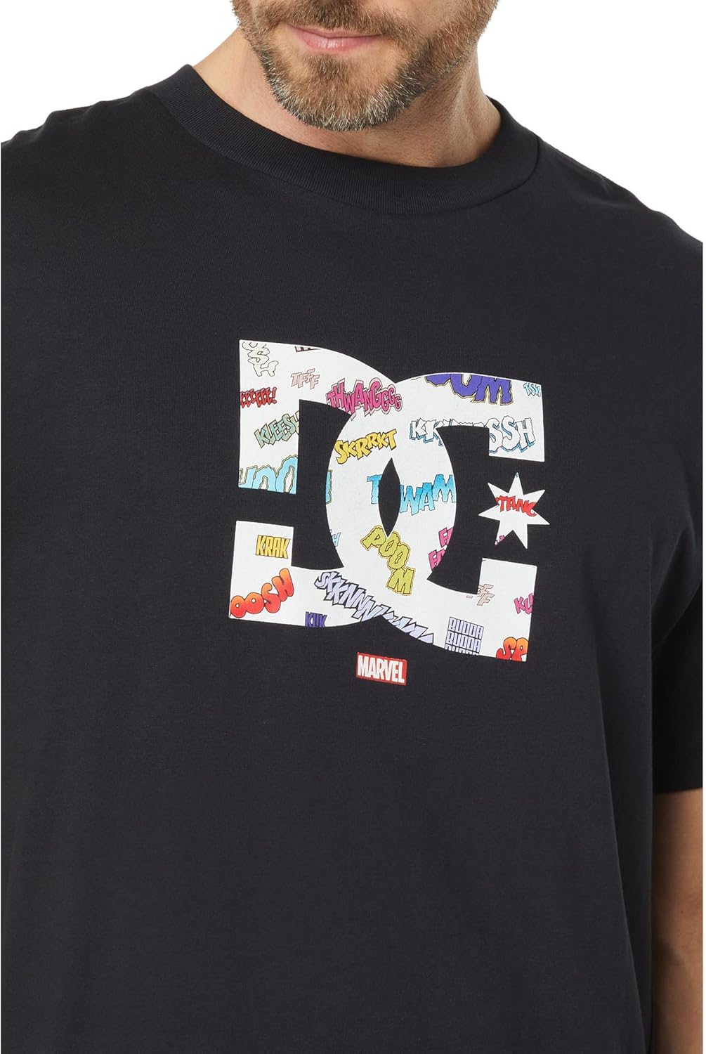 DC Men's Deadpool Wham Star Short Sleeve Tee Shirt