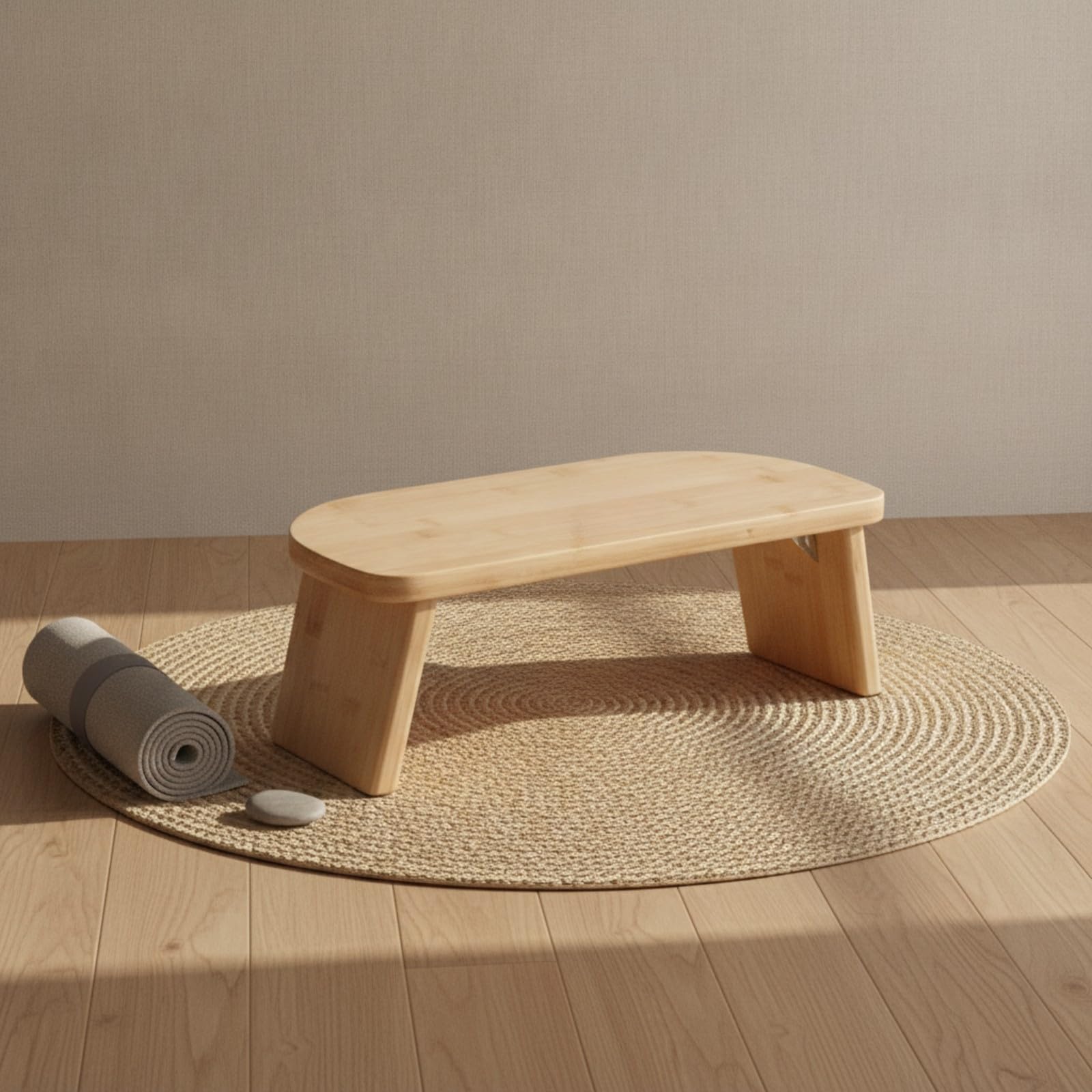 TISHITA Banco Plegable Stretching con Motivo Resistente Banco Arrodillamiento con Asiento Rectangular Redonado Cómodo para Hogar