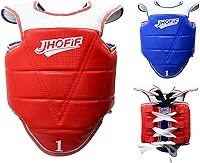 JHOFIF Martial Arts Chest Guards: Reversible Boxing Body Protector with High-Density Foam for Taekwondo, MMA, Karate Sparring