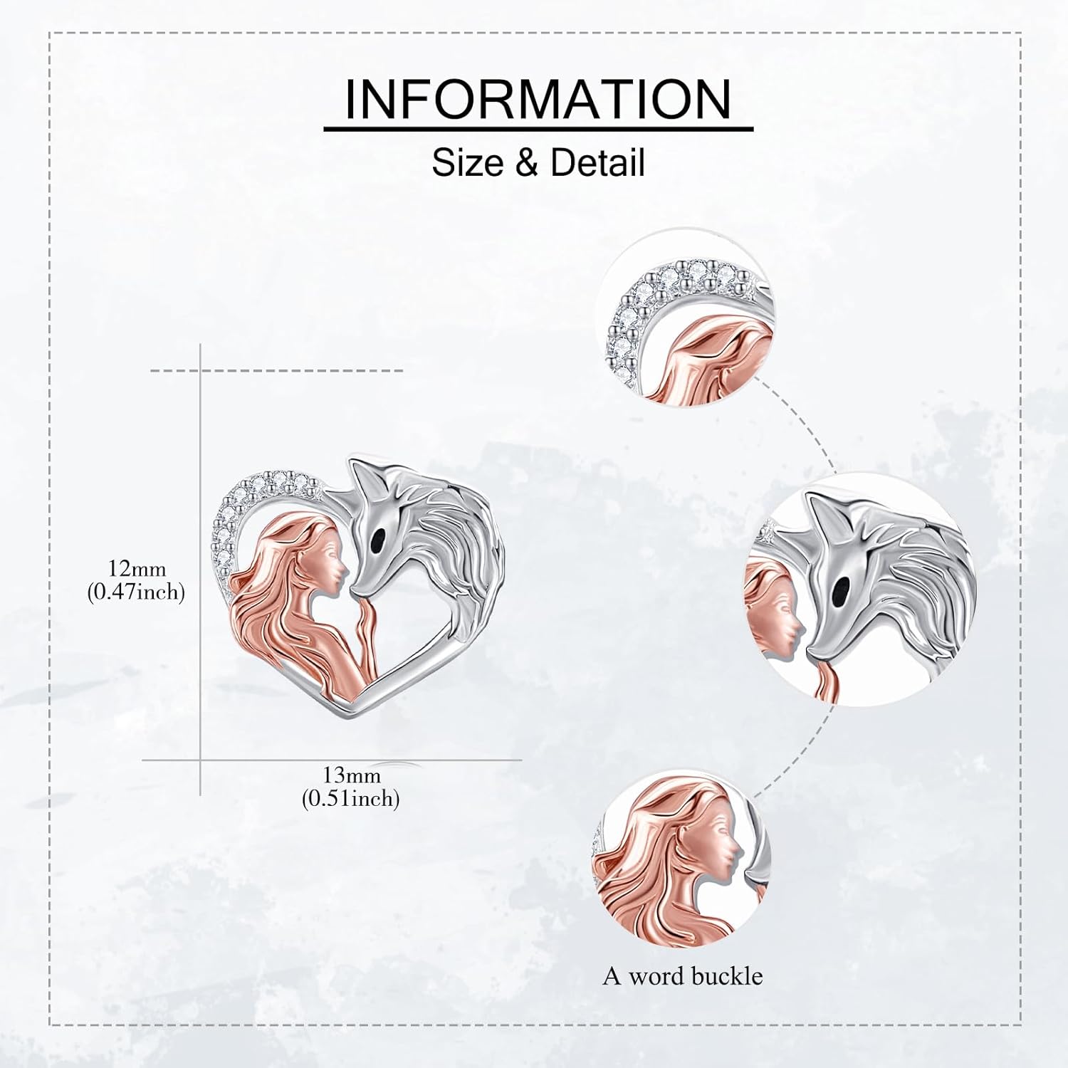 Fox Stud Earrings 925 Sterling Silver Animal Stud Earrings Fox Jewelry Gifts for Women - Image 4