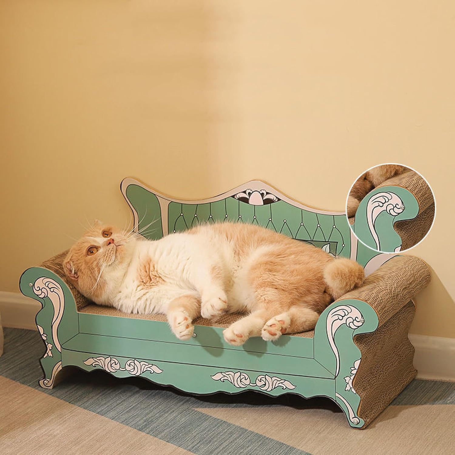 Cat Scratch Board Sofa nest Bathtub Corrugated Paper Durable and Non-lint wear-Resistant Vertical Claw Grinder cat Toys