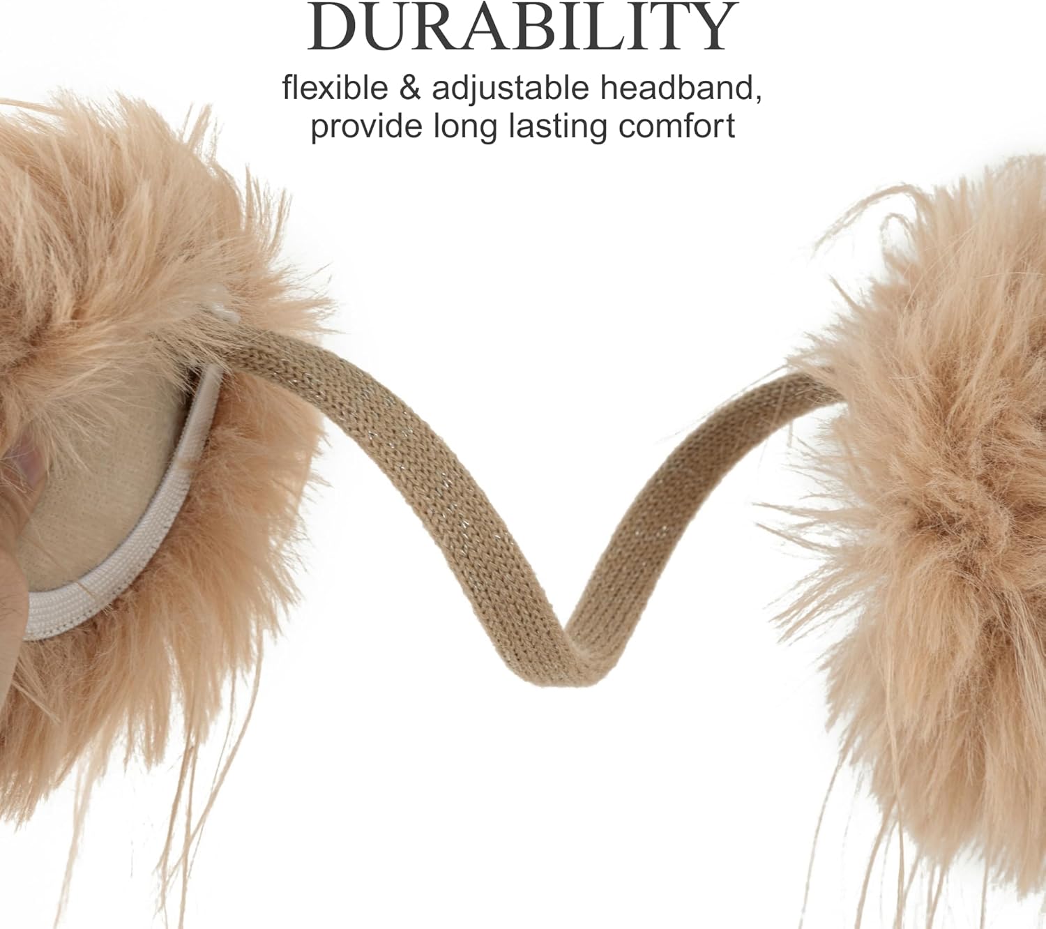 F Flammi Womens Earmuffs Winter Foldable Ear Warmers, Plush Faux Fur Ear Muffs for Cold Weather, Cozy Fluffy Ear Covers - Image 6