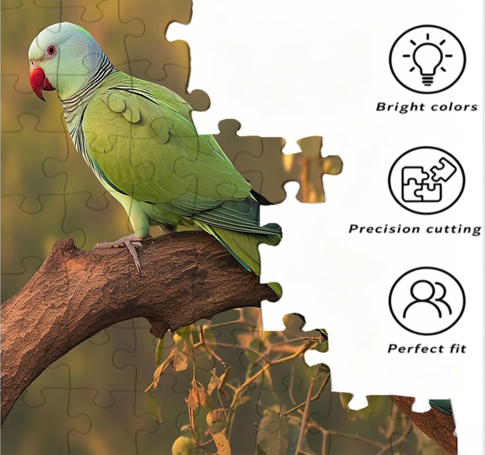 Zielona papuga puzzle 6000 elementów, puzzle dla dorosłych, dorosłych, nastolatków, do aktywności w domu, trudne gry rodzinne, klasyczne puzzle na prezent i dekoracja ścienna R3KH-548