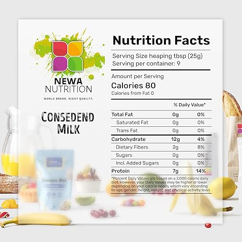 Miniatura 7 de Sin Azúcar (Sin Azúcar Añadido) Mezcla de Leche Condensada Sin Gluten Sin OGM Peso: 8 oz/226.8 gr. (Paquete de 2)
