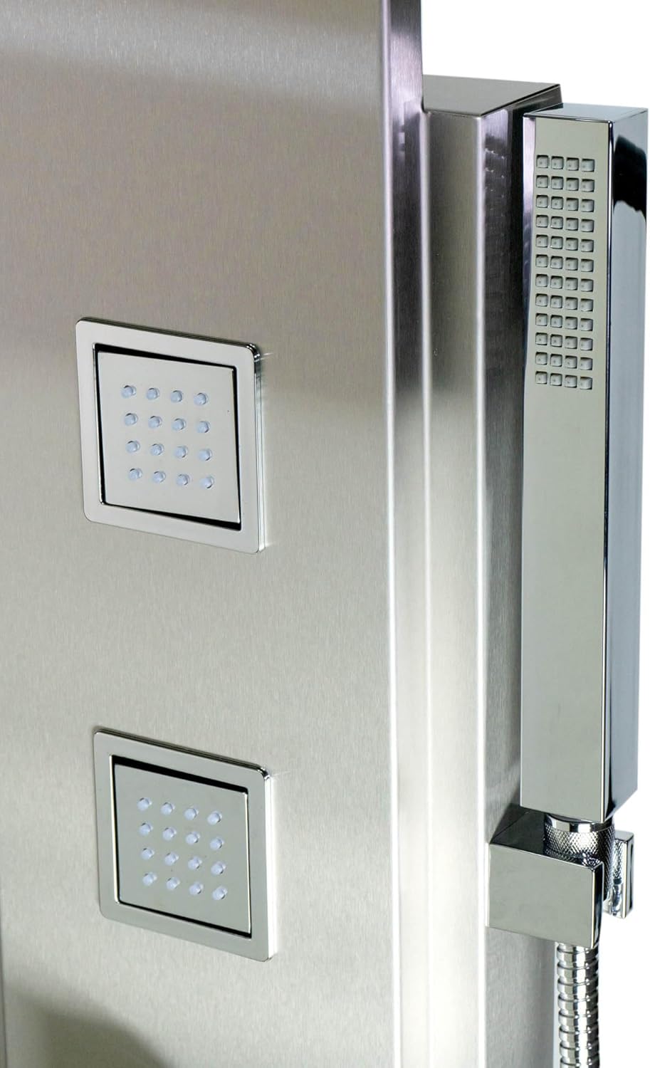 ALFI brand ABSP10 Modern Stainless Steel Shower Panel with 4 Body Sprays