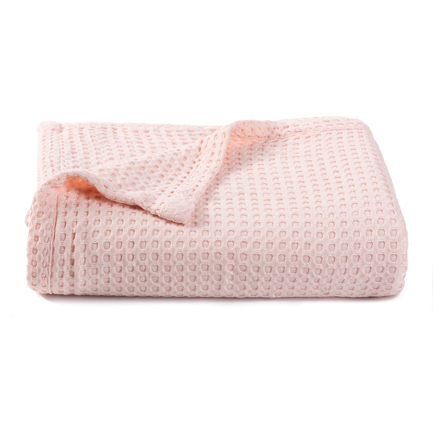 Kloovete 36” X 40” Inches Cooling Baby Waffle Weave Blanket, Ultra-Soft Lightweight Receiving Blanket for Newborn, Breathable Comfortable Baby Swaddle Blanket for Boys and Girls(Lemonade)