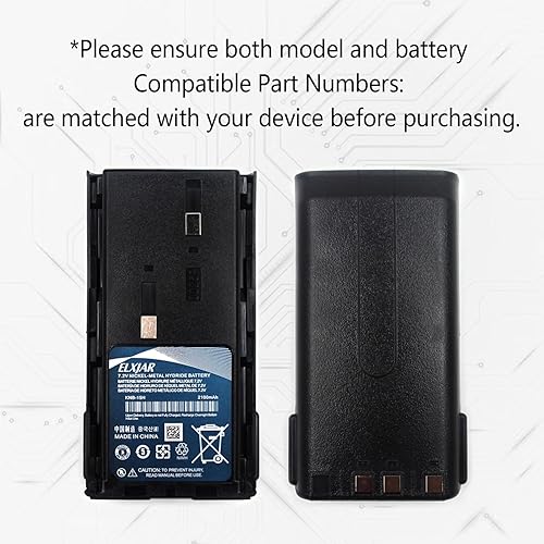 Miniatura 4 de Paquete de 2 baterías de repuesto para Kenwood KNB-15H KNB-15A KNB-15A KNB-14A KNB-14A KNB-14 KNB-20 TK-260 TK-270 TK-278 TK-360 TK-370 TK-372