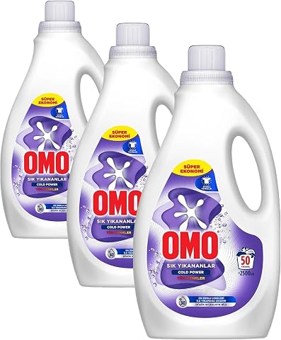 OMO Cold Power Sık Yıkananlar Tüm Renkler İçin Sıvı Çamaşır Deterjanı 2500 ml (3 paketi)