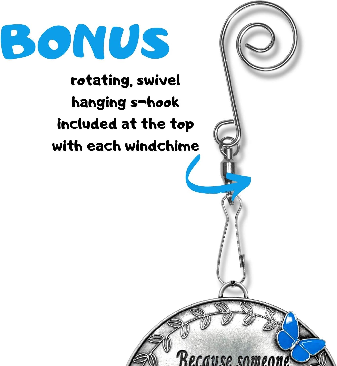 Grandma Sympathy Memorial Windchime - Because Someone We Love is in Heaven, There's a Little Bit of Heaven in Our Home - Loss of a Grandmother Wind Chimes - 21" L