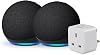 Echo Dot (5th generation) | Charcoal, 2-pack + Sengled Smart Plug, Works with Alexa - Smart Home Starter Kit, with Alexa+ Early Access
