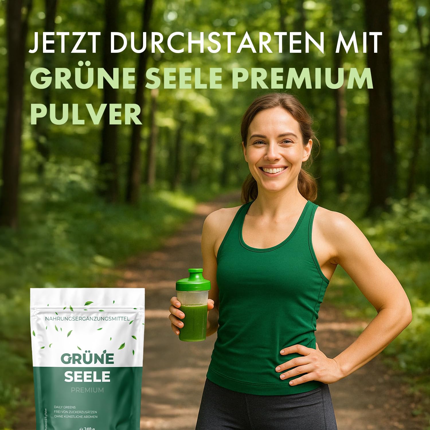 Grüne Seele Premium Pulver | Für Ihree körperliche Balance | Premium Qualität | 240g Inhalt