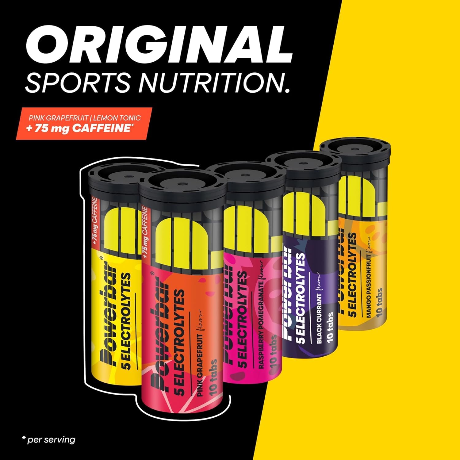 Powerbar 5 Electrolytes - Brausetabletten mit 5 Elektrolyten - je 10 Brausetabletten pro Röhrchen (5er Mixbox)