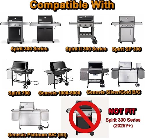 Miniatura 3 de Rejillas de hierro fundido 7527 65906 7525 7526 7639 7638 para Weber Spirit E-310 E-320 S-310 300 series Spirit II E-310 SP320 Spirit 700 Genesis