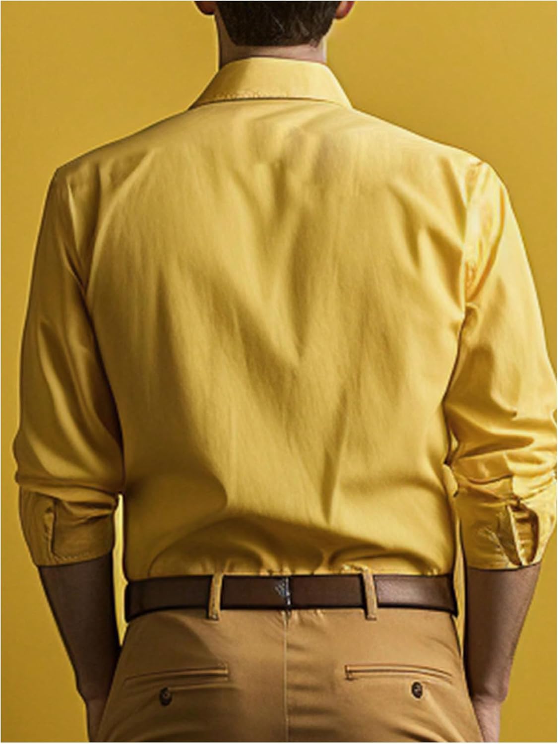 SOLY HUX Men's Long Sleeve Dress Shirts Button Down Office Work Shirt Business Casual Tops - Image 2