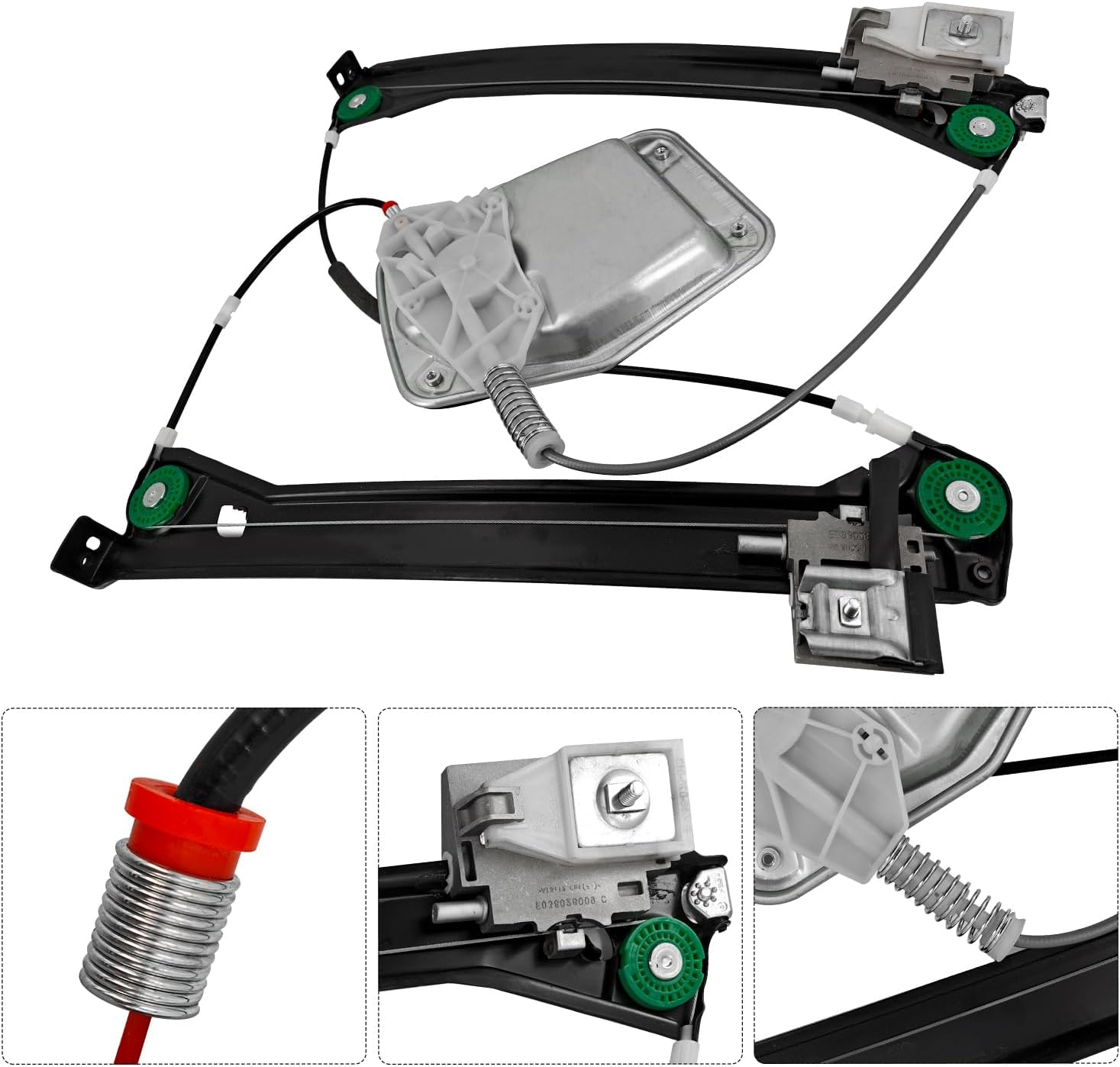 Front Right Side Power Window Regulator Replacement for VW Volkswagen Eos Convertible 2008-2016, 1Q0-837-462-G 1Q0837462G