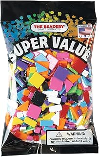 The Beadery Plastic Mosaic Pieces, 6-12mm, Multi