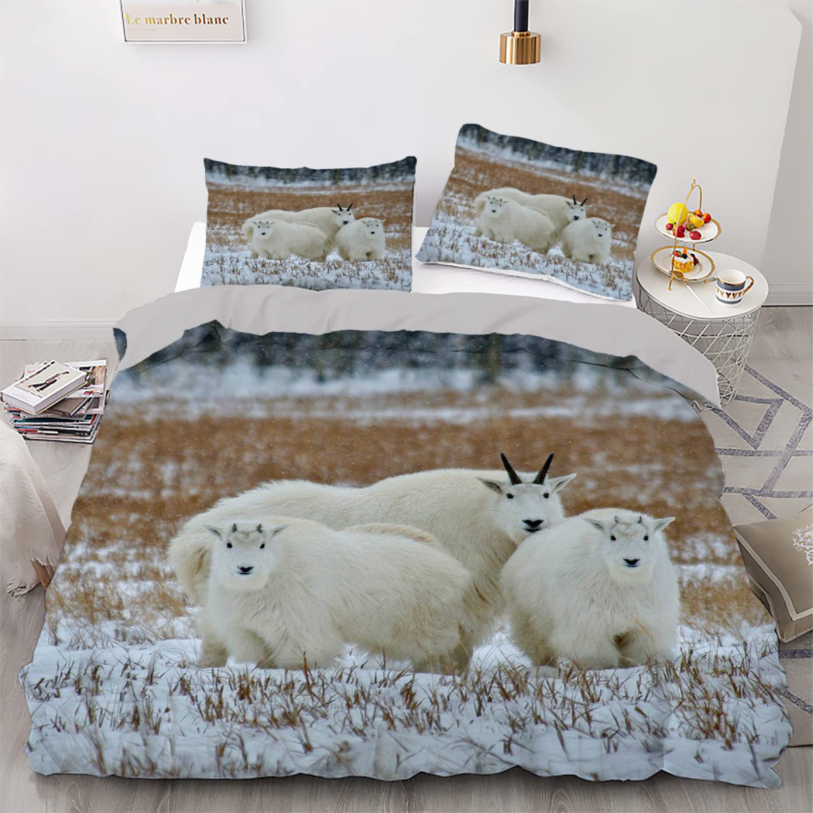 Parure de lit ours blanc 200x200 pour une chambre d'enfant cocooning