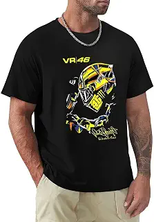 [VANGLI] メンズTシャツ バレンティーノ ロッシ VR46 ティーシャツ 綿100％ 丸襟 半袖 夏服 インナーシャツ 大きいサイズ ロングTシャツ おしゃれ 人気 カジュアル スポーツウエア 通気性 快適 上着 柔らかい ファッション S-6XL