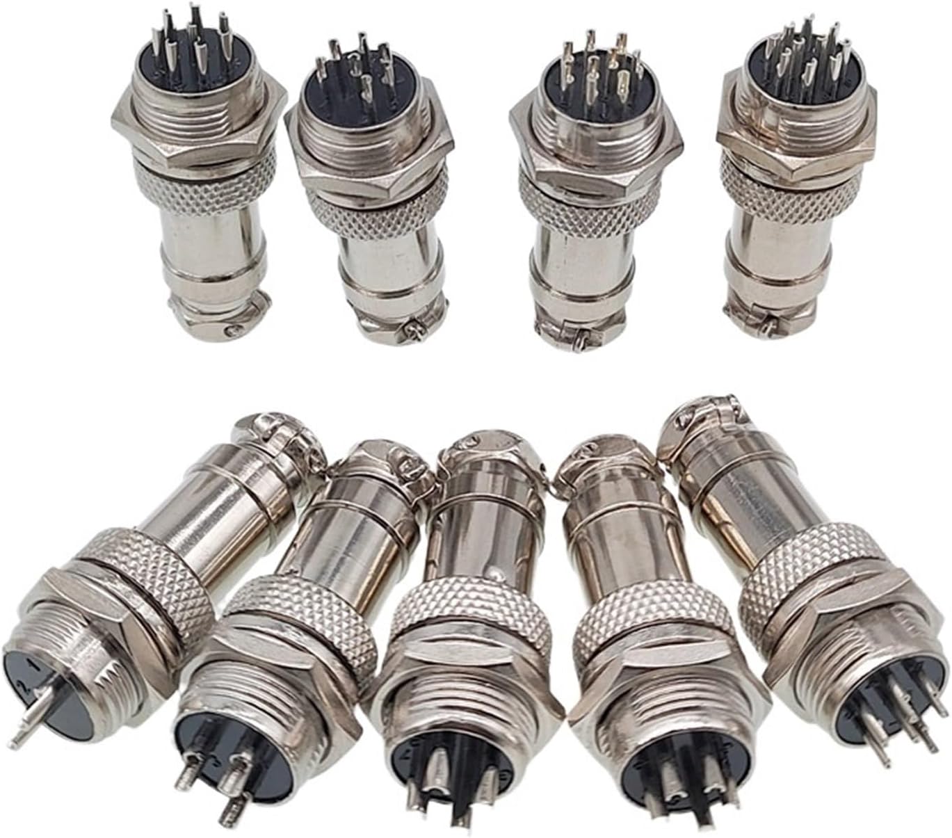 10 Pair Female&Male GX16 Circular Connector 2Pin 3pin 4pin 5pin 6pin 7pin 8pin 9pin 10pin Socket Connectors(9P)