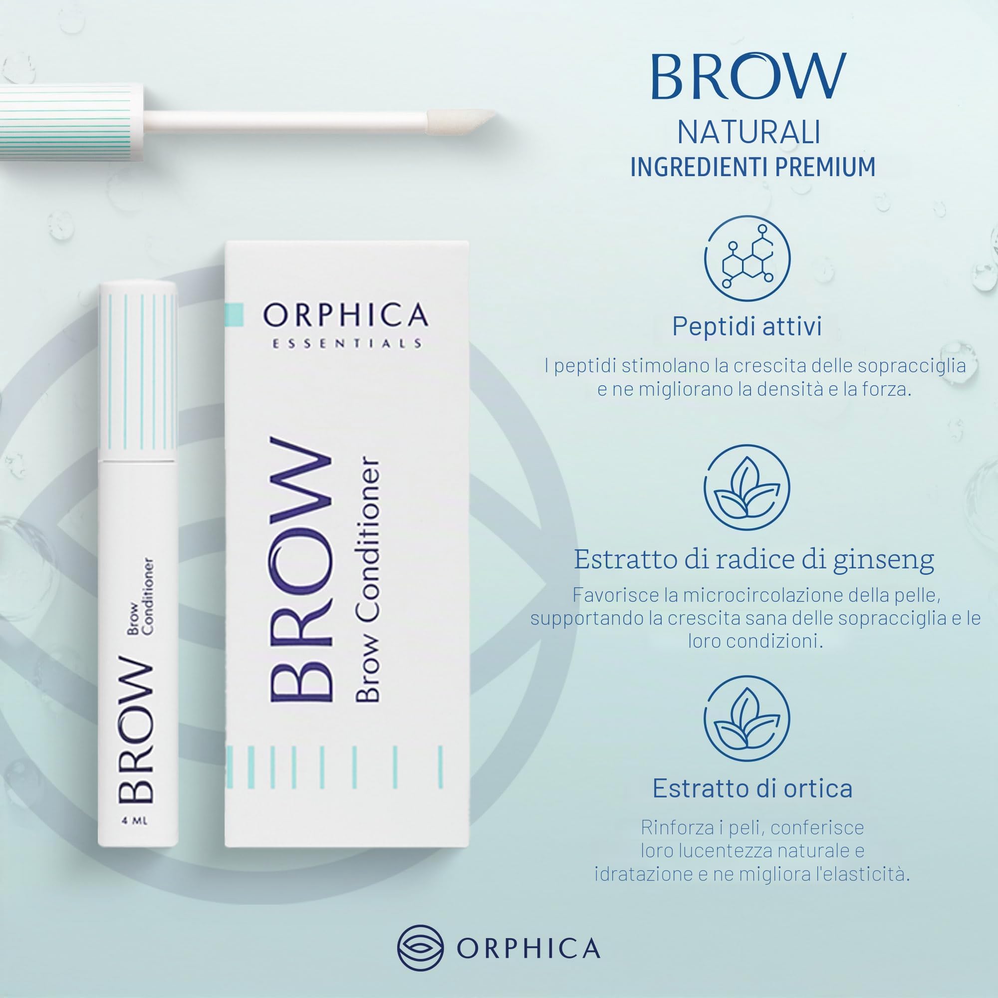 ORPHICA Brow & Realash Set - Siero per ciglia 3 ml + Siero per sopracciglia 4 ml - Crescita Intensiva Lash Serum Booster, Siero Allungante - Conditioner con Peptidi Attivi