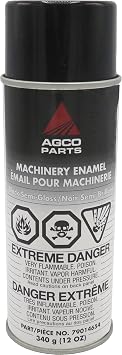 Paint Machinery Enamel Protects Against Rust Aerosol Spray Can Black Semi-Gloss