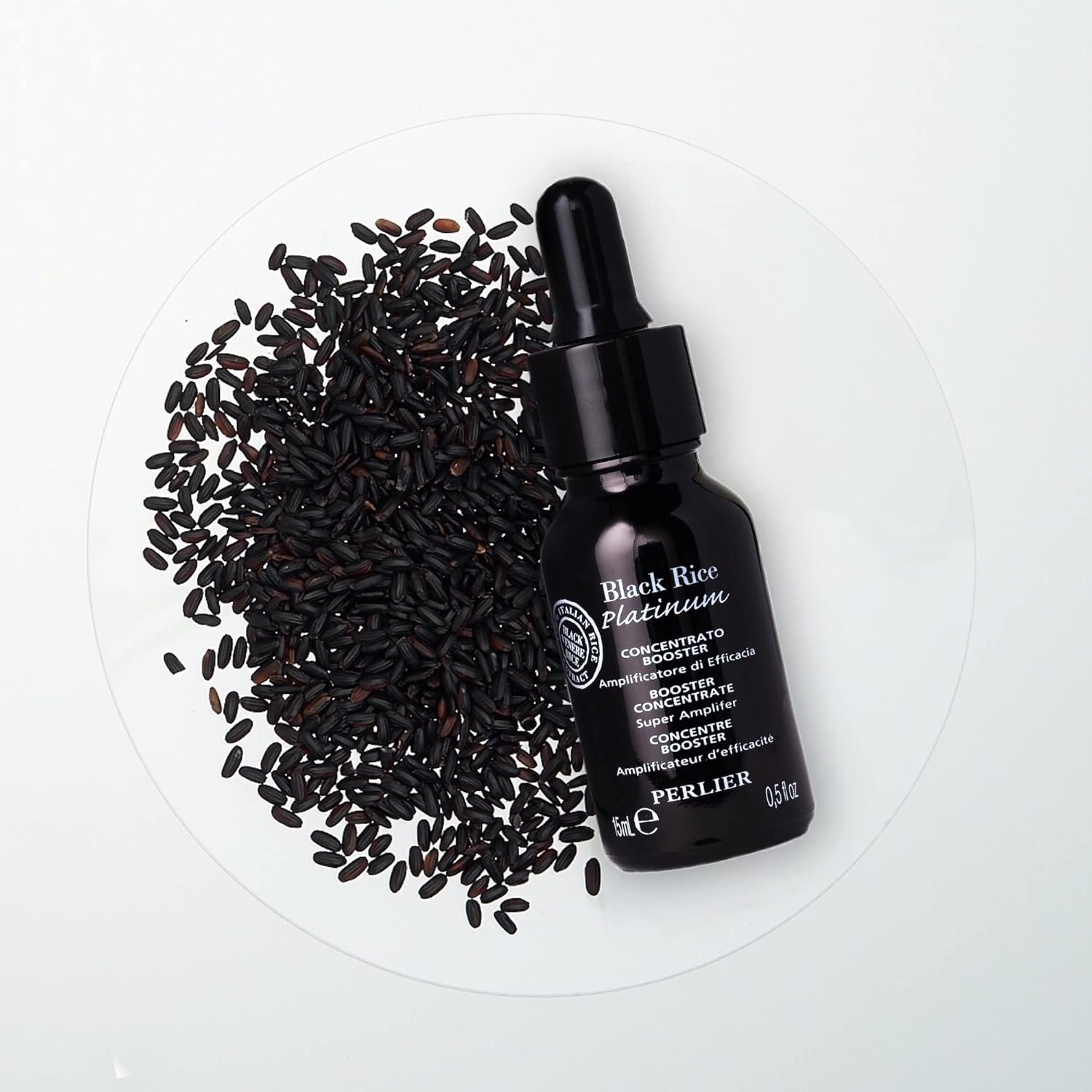 Perlier Black Rice Platinum Ultra Renewing Booster Face Serum, 0.5 fl. oz. - Image 2