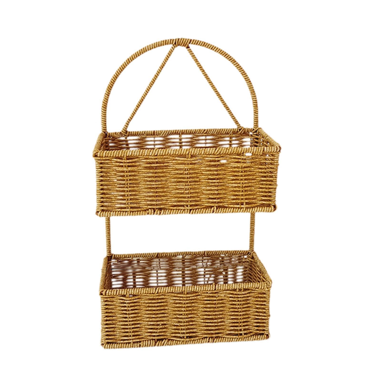 Cesta colgante tejida a mano para bodas rústicas y salones boho