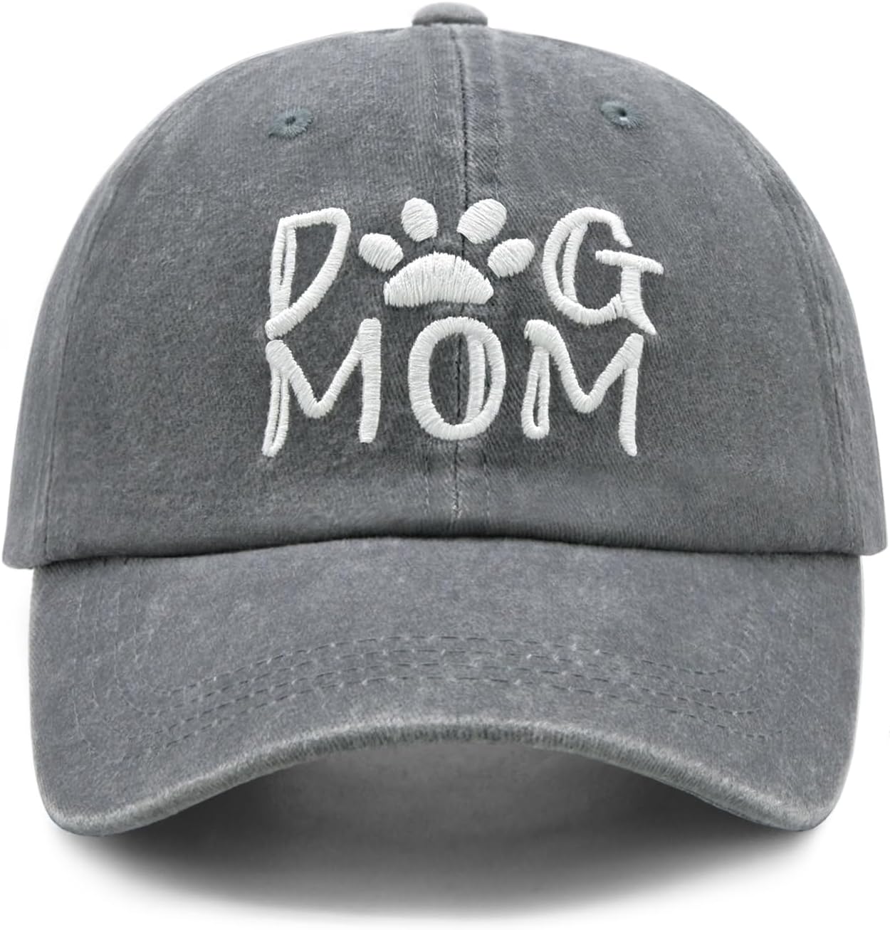 Waldeal Women's Embroidered Dog Mom Hat Adjustable Denim Baseball Cap
