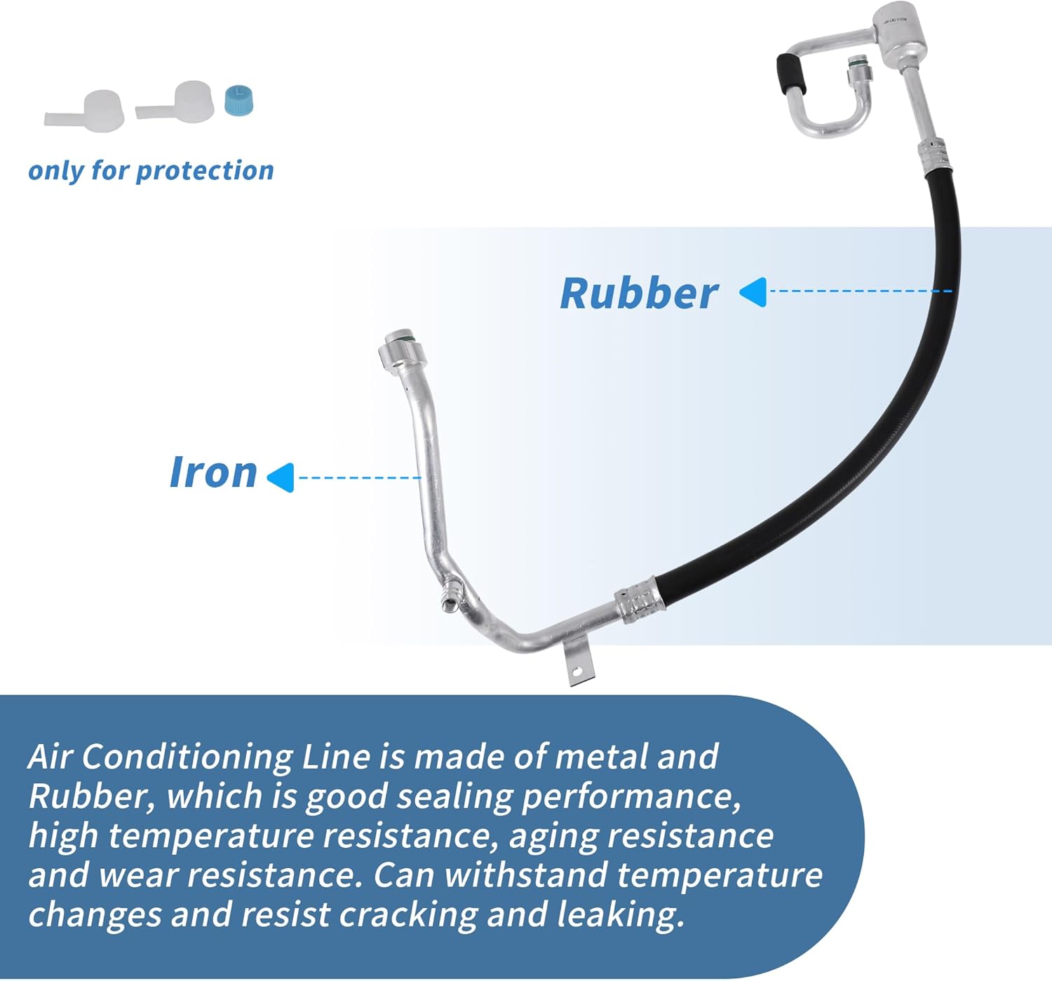 A/C Refrigerant Liquid Hose for Honda Civic 2016-2023 Pressure Hose Air Conditioning Pipe Line No.80312TBTH01 Rubber Iron