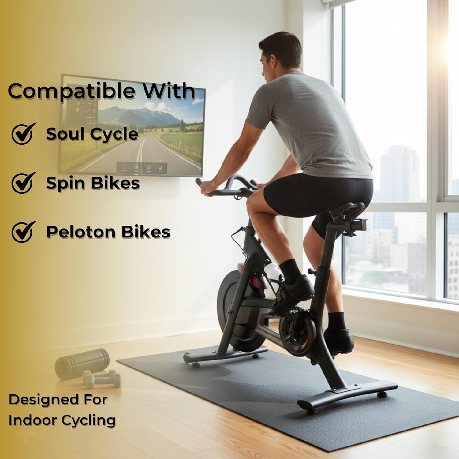 Tommaso Strada 200 SPD & Peloton Shoes for Mens Bikes—2 in 1 Cycling Shoes—Install Your Own Delta or SPD Cleats for Road Bikes, Indoor Cycles or Most Mens Bicycles—with Buckle—Size 10US—43EU - Image 4