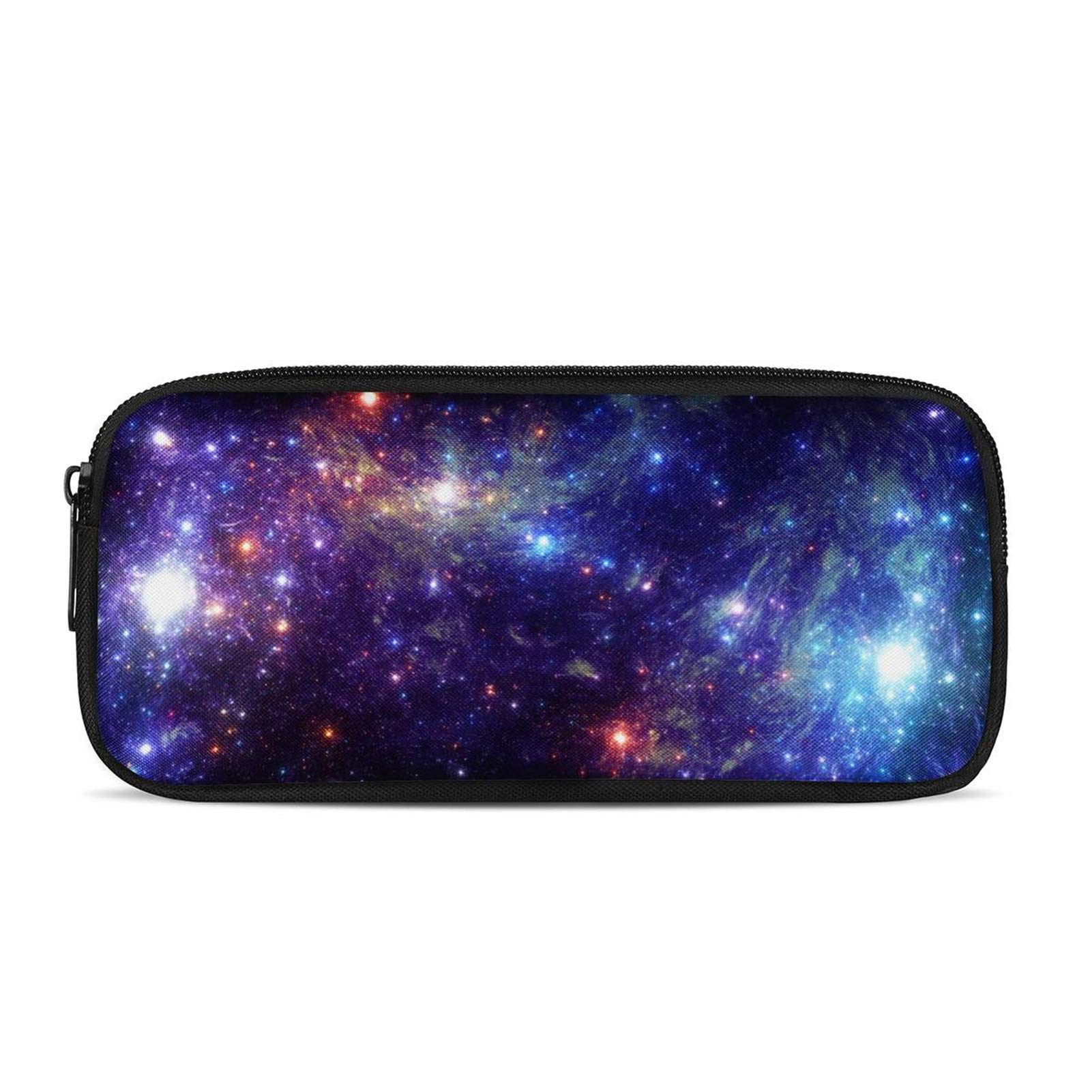 Belidome Blue Galaxy Pencil Case for Kids Boys Girls Casual Portable Pen Box for School Office — image 1