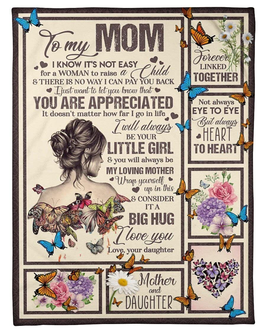 Mother Day Blanket, Best Gift For Mom Fleece Blanket, Mom