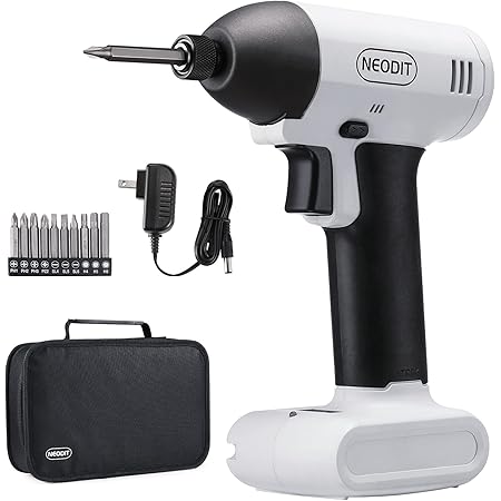Amazon Neodit 12v インパクトドライバー 電動 コードレスインパクトドライバー 最大締付トルク100n M 無段変速 正逆転両用 Led照明 パワーディスプレイ 軽量設計 すべてのdiy家庭のニーズに適した10個の65mmドライバーを装備 00mah大容量バッテリー 充電器 Pse