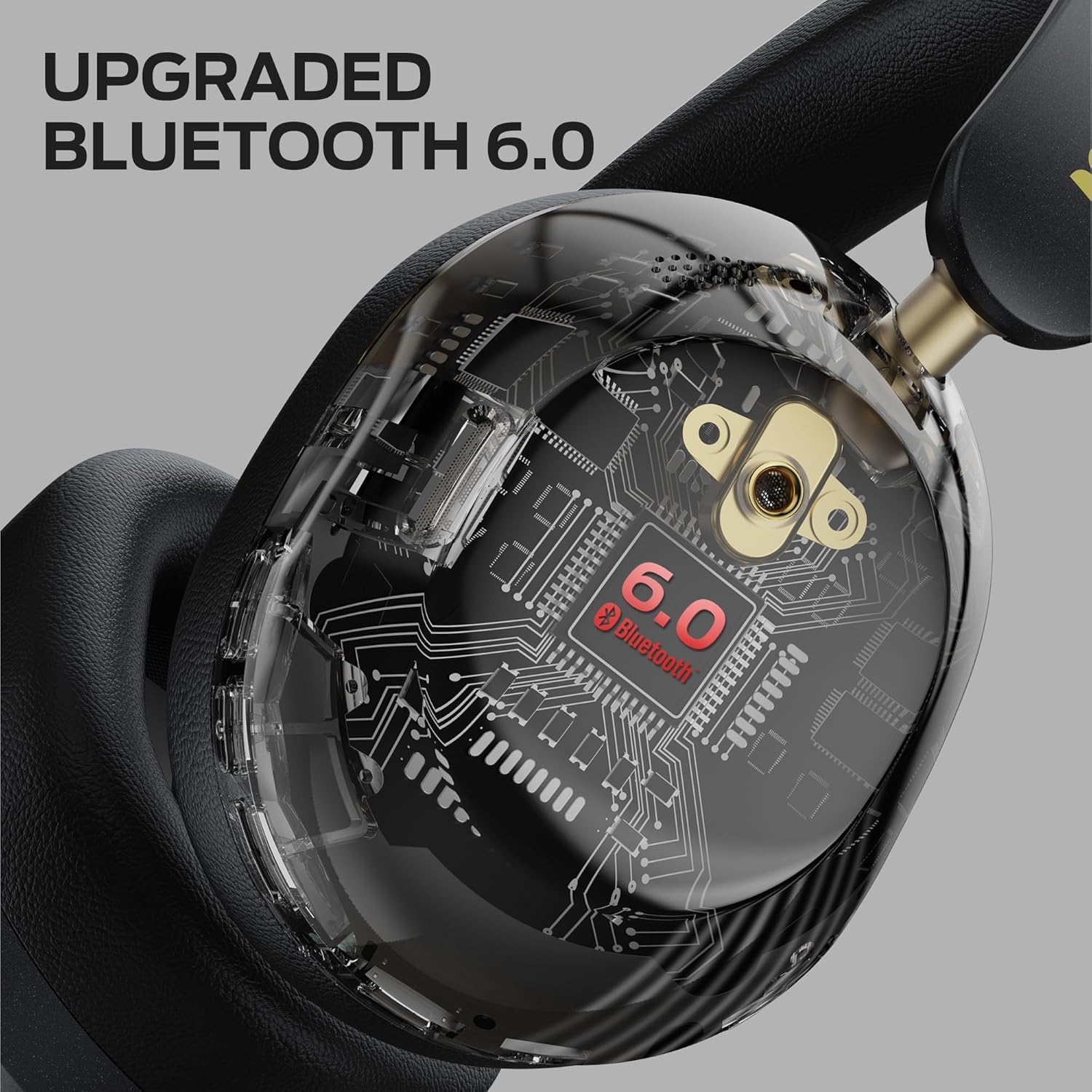 Monster MS-Persona6 ANC Over-Ear-Kopfhörer, Bluetooth 6.0, 60 Stunden Akkulaufzeit, Aktive Geräuschunterdrückung, 3 EQ-Modi, Schwarz