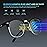 racico Computer Blue Light Blocking Glasses Blue Light Glasses Men Women, Anti Blu-Ray Clear Gaming Glasses Lenses
