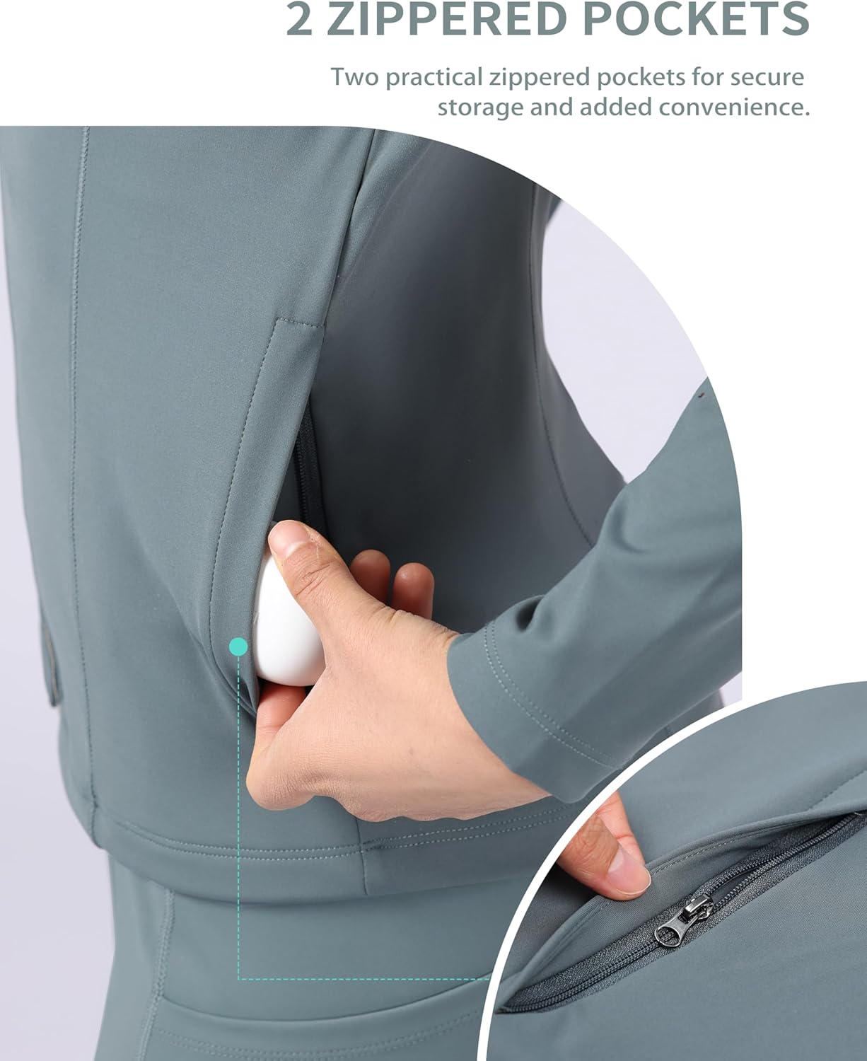 Harrison Howard Women’s Equestrian Riding Jacket,Thermal 4-Way Stretch Full-Zip Top with Hidden Pockets for Horse Riding - Image 5