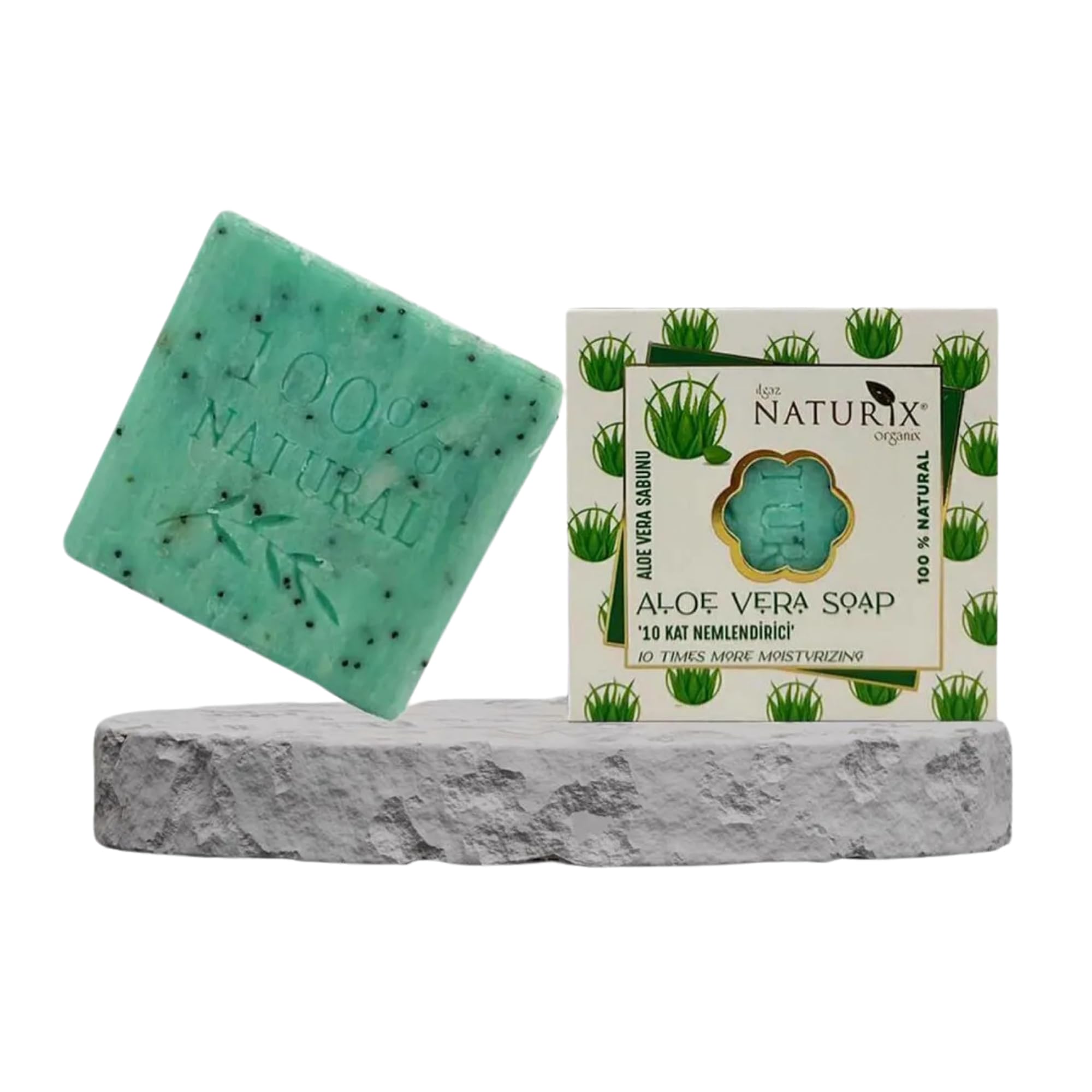 Organic Bar Soap Moisturizing Soap Made from Natural Oil | Hair Hand Face Body Bath Wash | Skin Care Cleanser Shampoo (Aloa Vera)