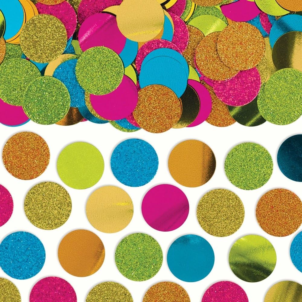 Amscan 360310 Buntes Kreis-Glitzer-Konfetti
