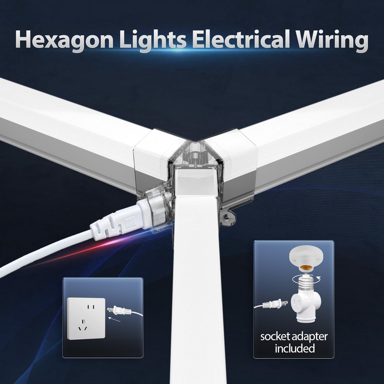 Hexagon Garage Lights: 168W 5 Grids LED Garage Lights - Easy Install 6500K Super Bright Honeycomb Light for Workshop Warehouse Car Detailing Shop Exhibition Hall Gym