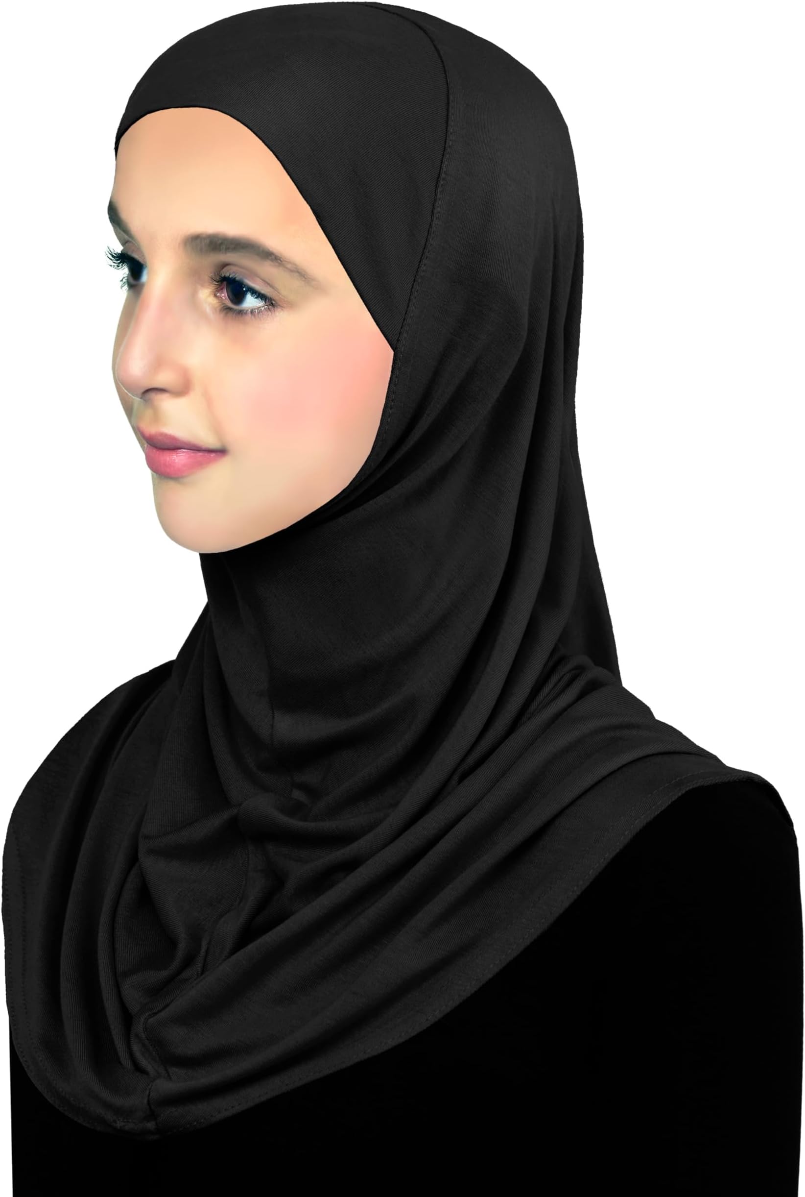 Cotton Hijab for Girls Amira Muslim Kids Head Scarf Ready to Wear Easy Instant