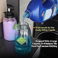 Vista 4 de Besuerte - Dispensador de detergente líquido para ropa, juego de 2 recipientes de detergente para ropa, recargable y reutilizable, dispensador