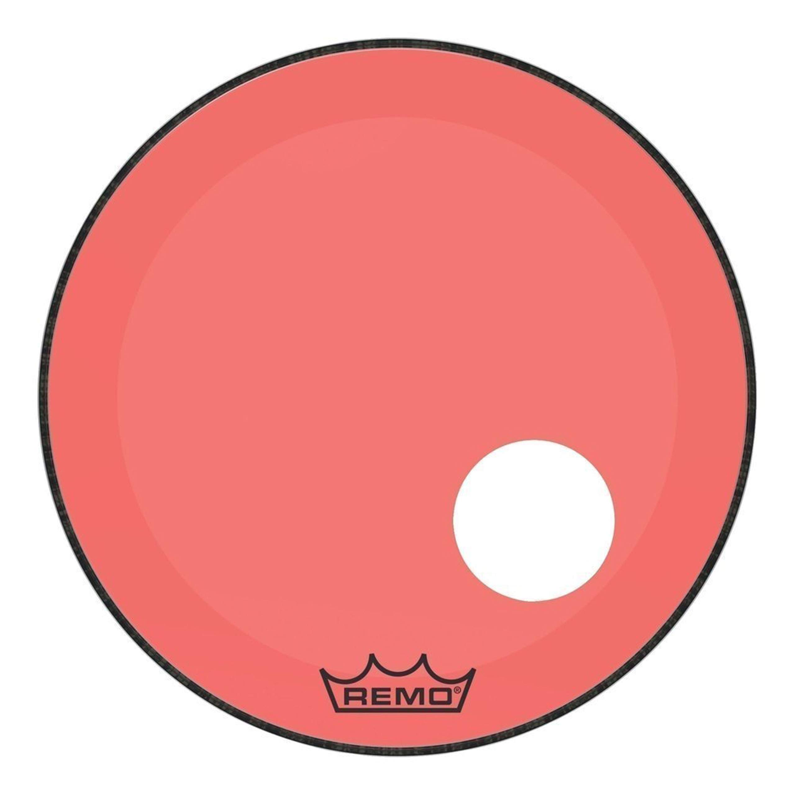 Remo Colortone Powerstroke 3 P3-1324-CT-RDOH Drum Head Clear Ported 24 Inches Red