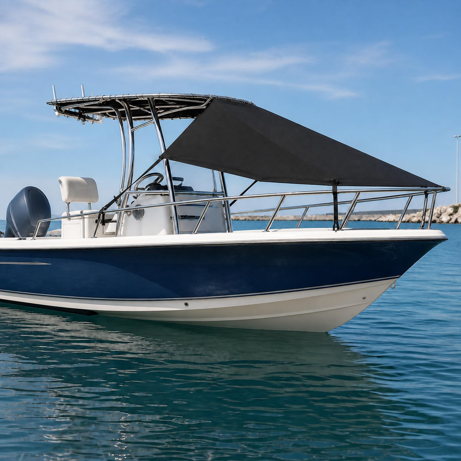 Tendalino per Barca,Copertura di Ricambio per Bimini Top,Estensione Tendalino Barca,Tendalino Prora T-Top per Copertura di Gommone,Impermeabile,per Yachts,Motoscafi E Barche da Pesca