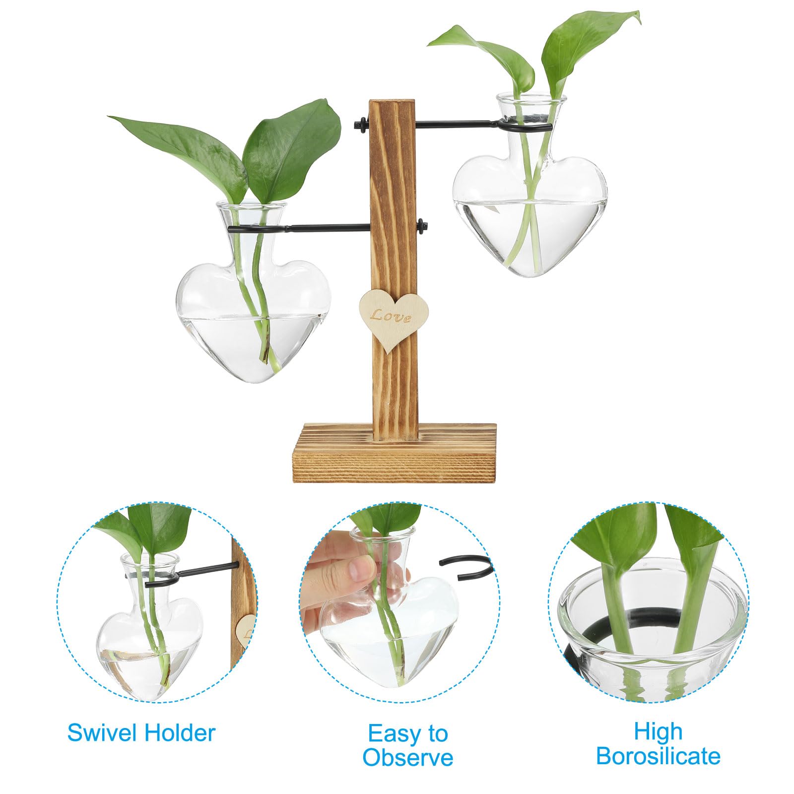 PATIKIL Retro Desktop Plant Terrarium 7.5x7.9inch - Image 3