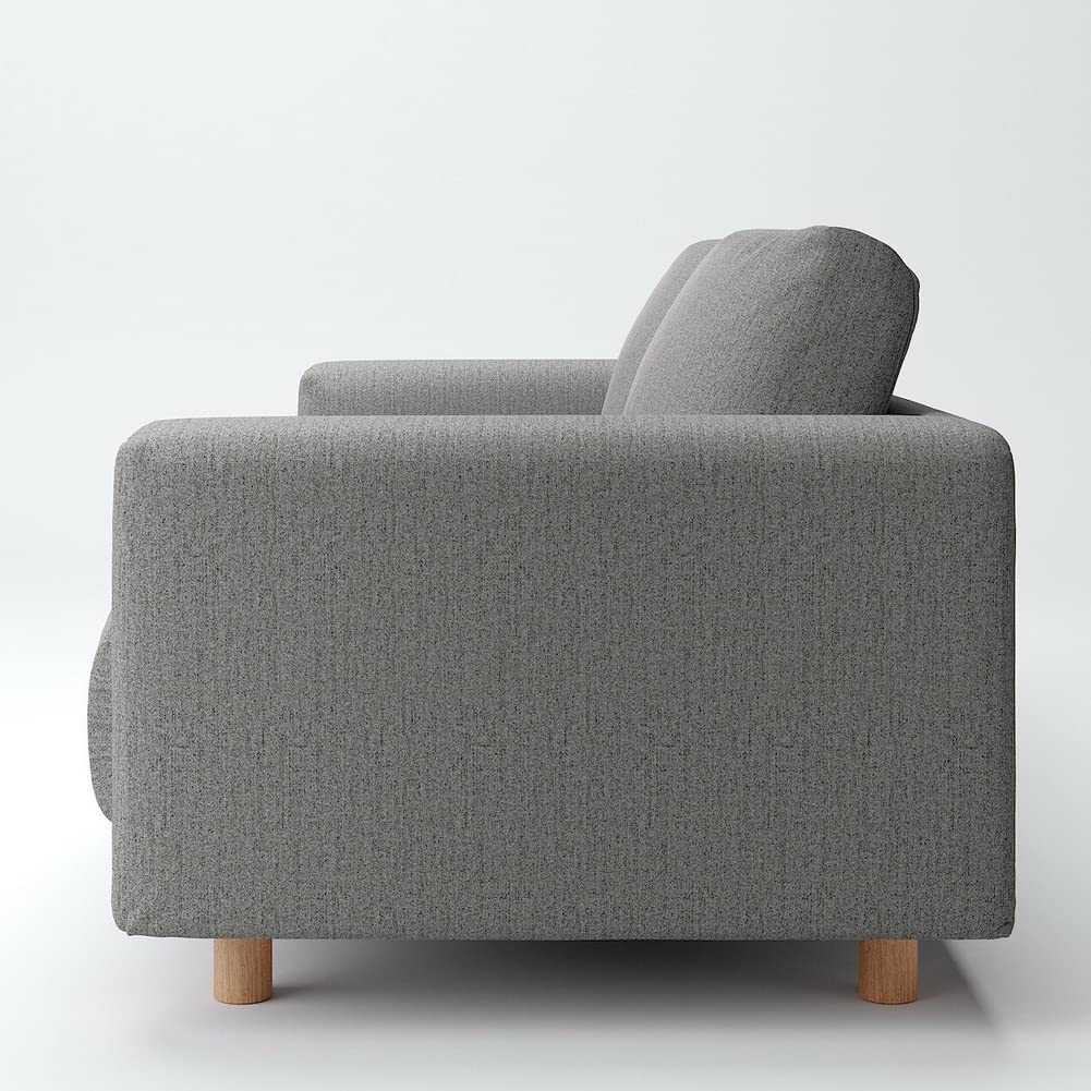 Amazon｜無印良品 カバー 杢グレー 綿帆布 ソファ本体 2.5シーター 
