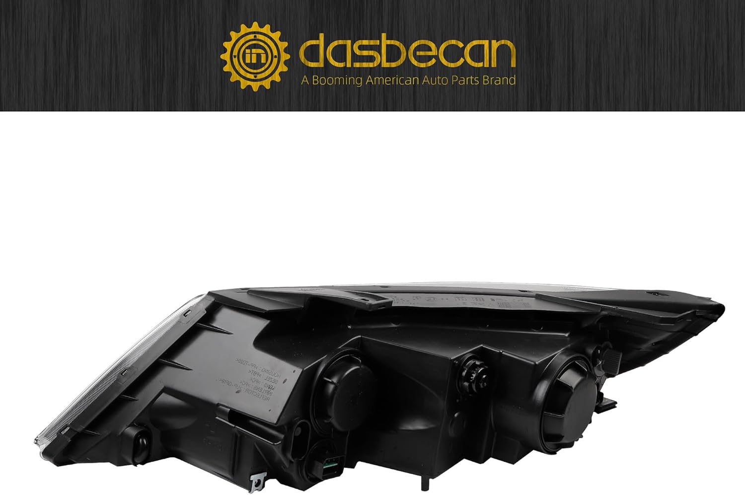 Dasbecan Halogen Headlight Compatible With 2011-2013 Kia Sorento Left & Right Side Black Housing Clear Lens Headlamp Assembly Replaces# 921021U200 921011U200 KI2502143 KI2503143(Left + Right)