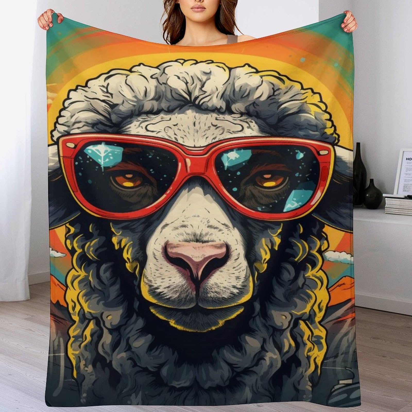 Plaid en alpaga chaud et lavable en machine extra cozy 100x130cm