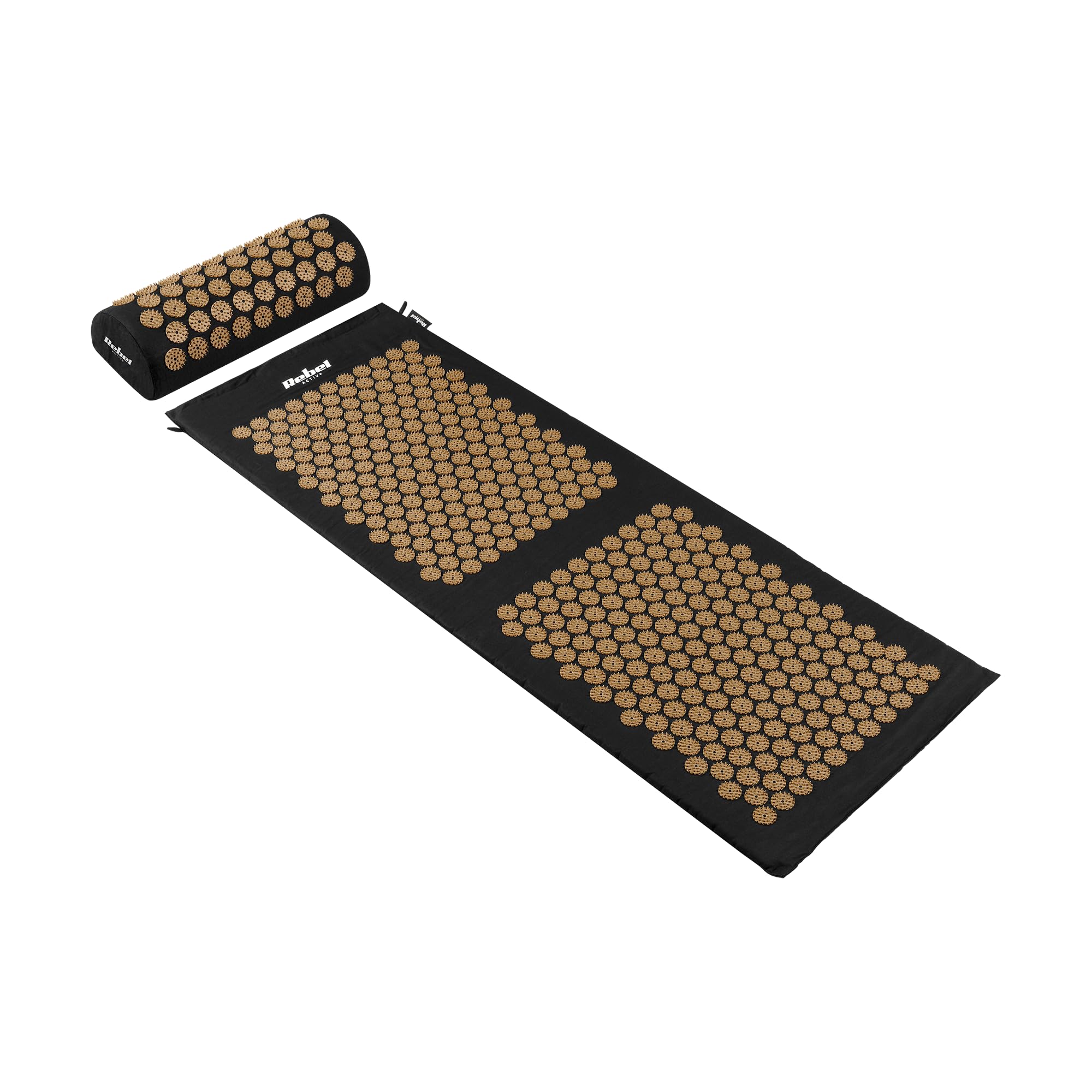 Rebel Electro Tappetino per la salute con punte per digitopressione con cuscino 130 x 50 cm XXL punte dorate RBA-6003-GL