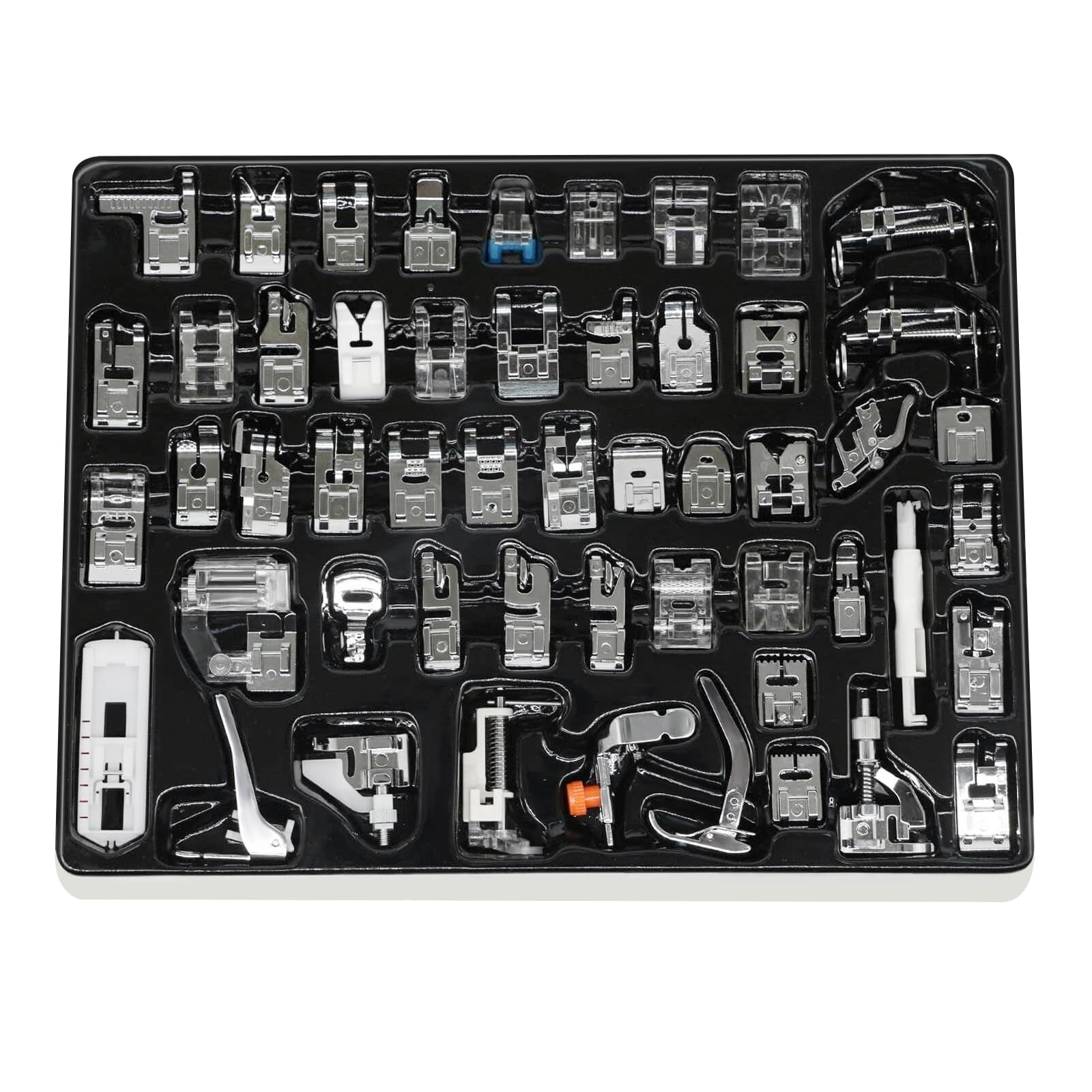 52pcs Domestic Sewing Machine Presser Foot Feet Set – Universal Fit for Brother, Janome, Singer Sewing Machines [SE13]