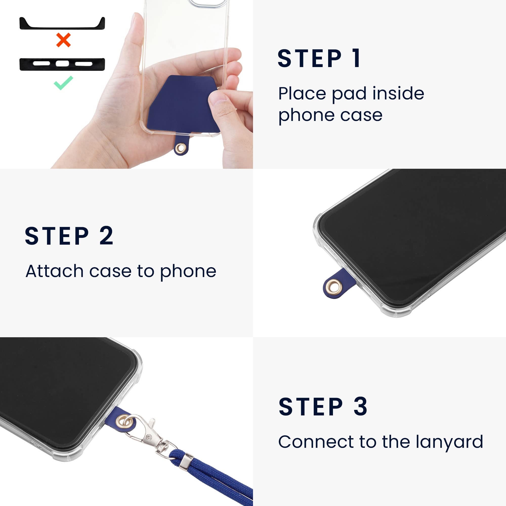 Dragonne De Téléphone – Lanière Courte Pour Téléphone Portable – Cordon De Transport Tendance Et Réglable Pour Téléphone Portable – Pour Mère, Petite Amie, Femme, Fille, épouse, Sœurs, Gris, Refer To